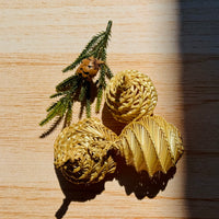 Popotillo Spiral Ornaments [sets of 3]