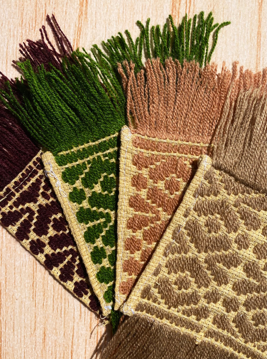 embroidered coasters set