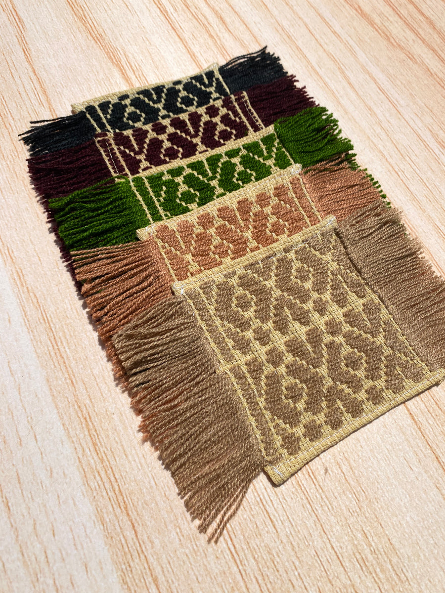 embroidered coasters set