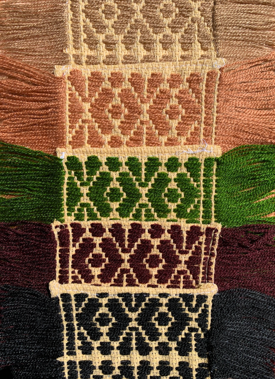 embroidered coasters set